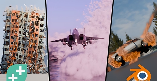 Blender建模照明动画全面技能训练视频教程 Blender 4 Visual Effects: Explosions, Destruction & Physics