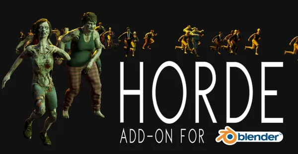 Blender插件-自定义集群人群系统生成Horde Add-On: Crowd System Tools