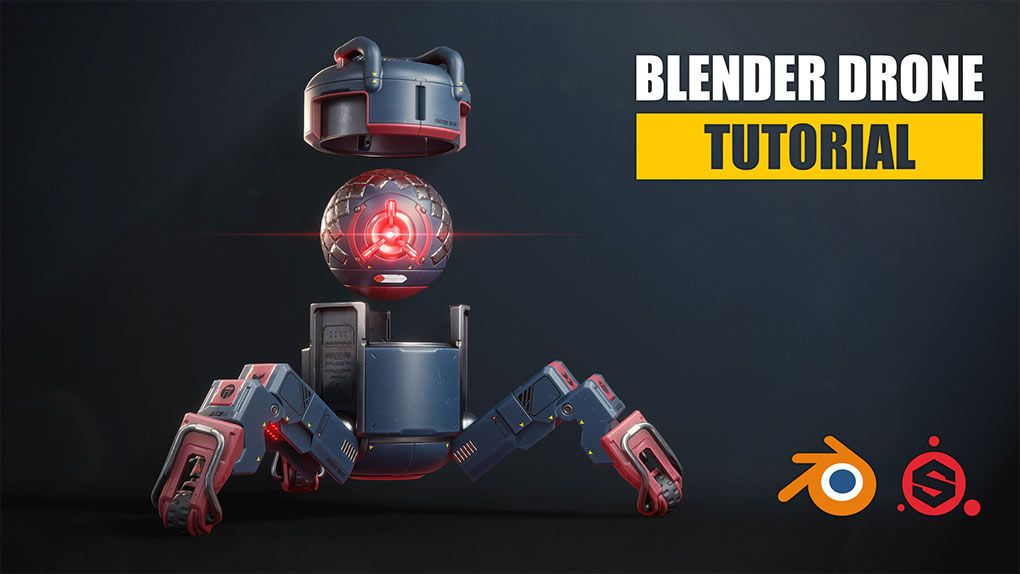 Blender科幻游戏机器人完整制作工作流程视频教程 Learn Blender &amp; Substance PainterBlender,Blender教程 - 趣光影 www.aeown.com