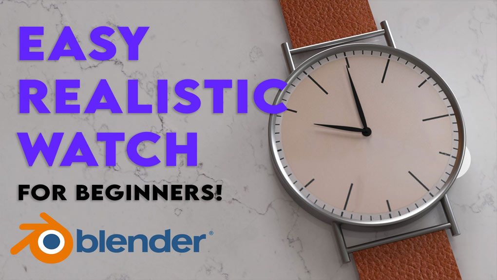 Blender逼真手表实例建模制作视频教程 Blender 3D: Easy Realistic WatchBlender,Blender教程 - 趣光影 www.aeown.com