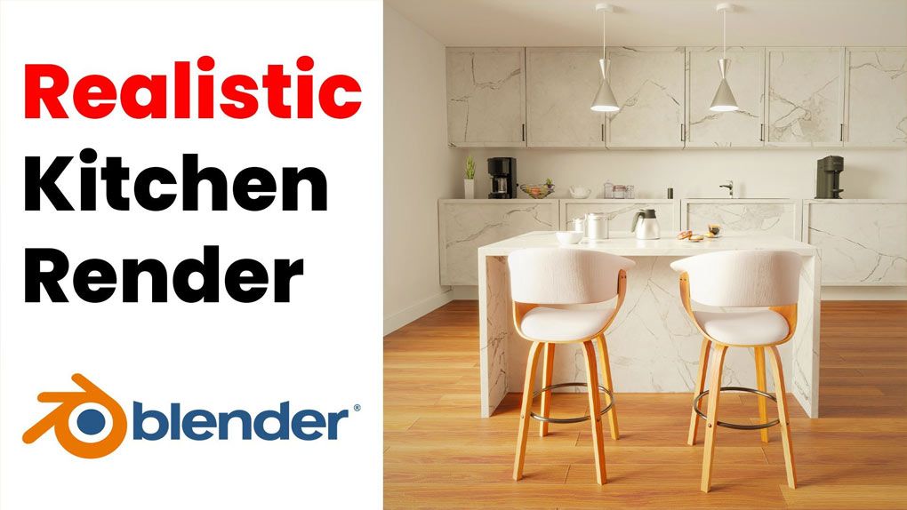 Blender逼真厨房场景实例制作视频教程 Blender 3D: Easy Realistic Kitchen SceneBlender,Blender教程 - 趣光影 www.aeown.com