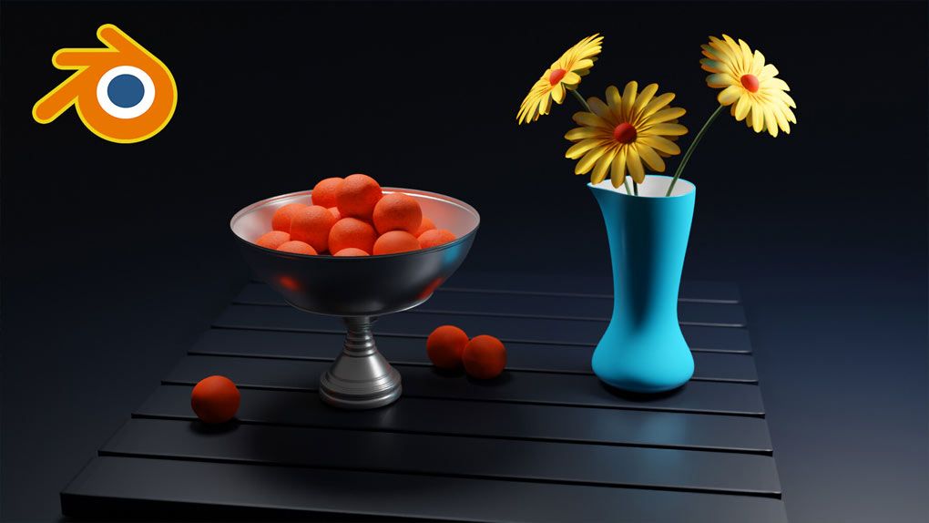 Blender静物场景实例制作训练视频教程 中文字幕 Create a still life scene in BlenderBlender,Blender教程 - 趣光影 www.aeown.com