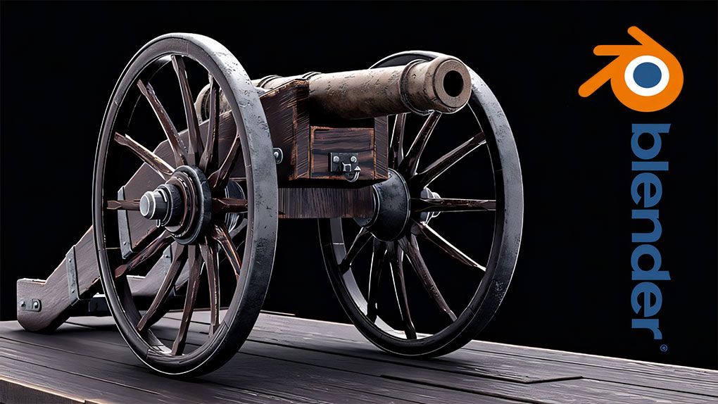 Blender古老大炮完整制作工作流程视频教程 中文字幕 Learn how to create old realistic cannon with BlenderBlender,Blender教程 - 趣光影 www.aeown.com