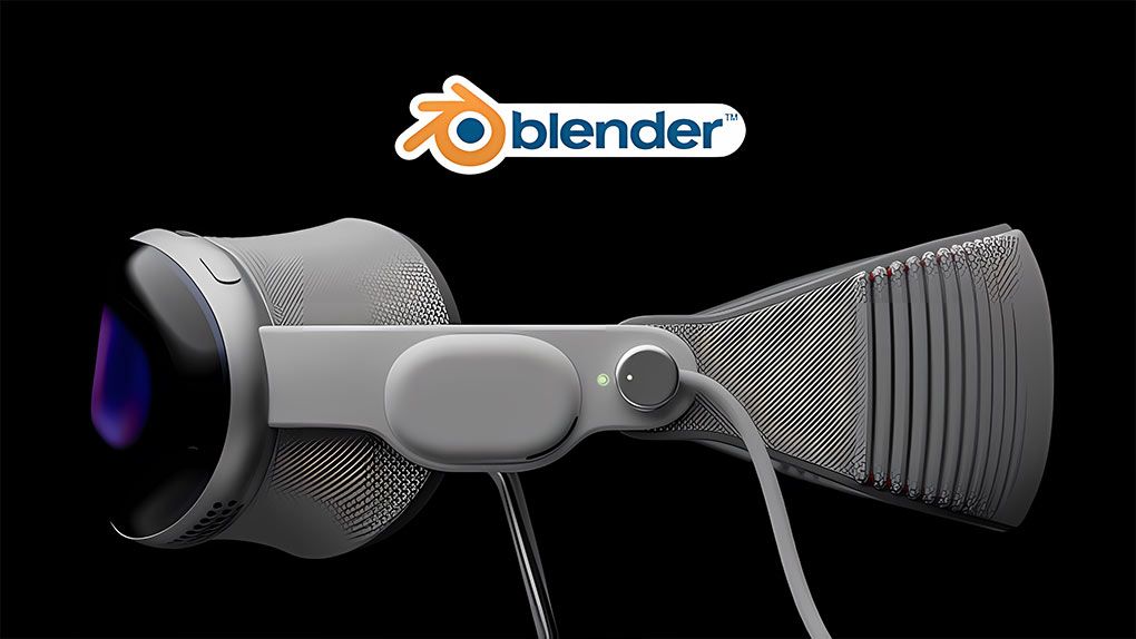 Blender苹果VR虚拟现实设备产品完整实例制作视频教程 Blender: Apple vision pro masterclassBlender,Blender教程,从0开始学Blender - 趣光影 www.aeown.com