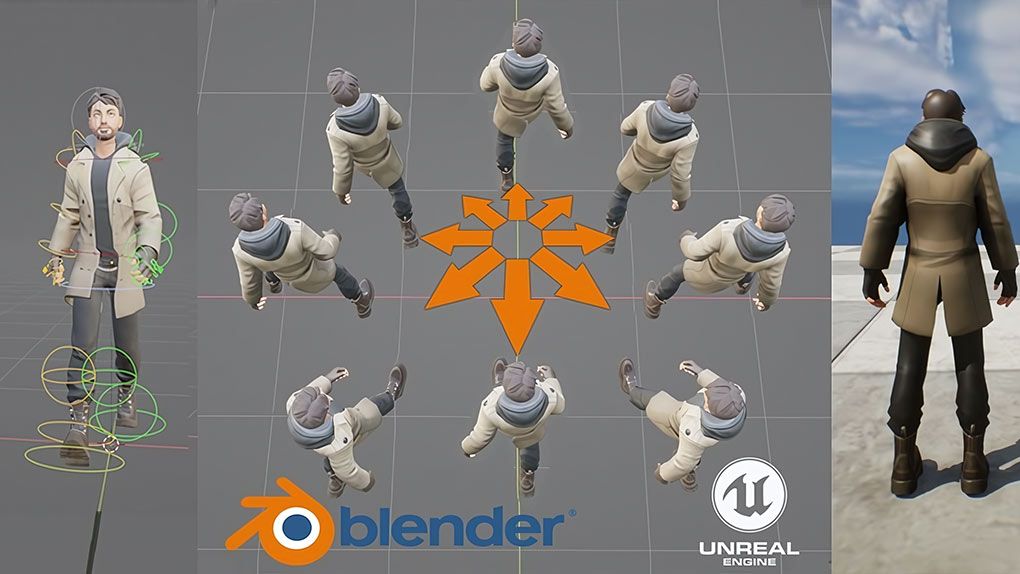 从Blender到游戏引擎完整角色动画制作流程视频教程 Complete game animators pipeline from Blender to engineBlender,Blender教程,从0开始学Blender - 趣光影 www.aeown.com