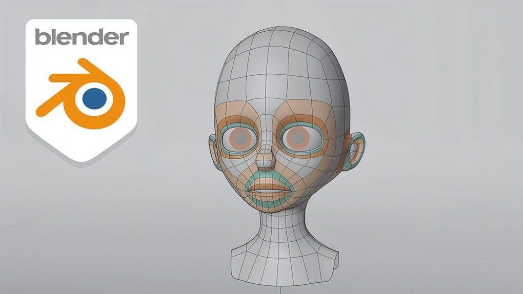 Blender头部低多边形建模技术视频教程 Modelling The Head : In Blender Vol 1Blender,Blender教程,从0开始学Blender - 趣光影 www.aeown.com