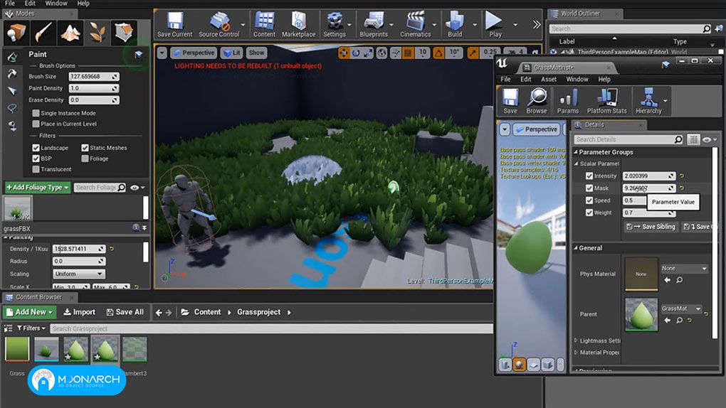 UE4游戏交互式动态草地实例制作流程视频教程 Make your DREAM Project Realistic : Create Dynamic Grass in Unreal EngineUE5,UE5教程,Unreal Engine,游戏开发,UE4 - 趣光影 www.aeown.com