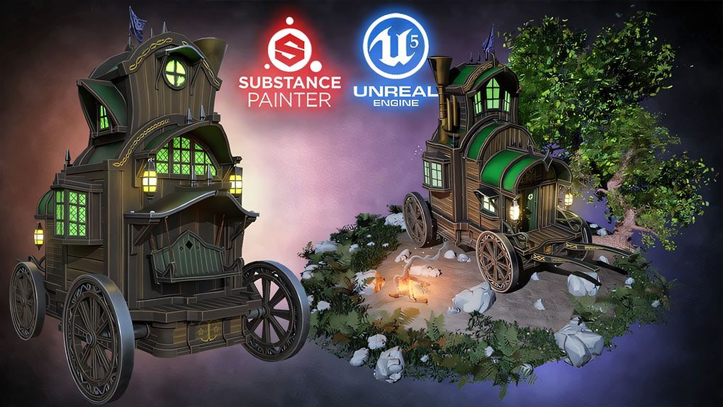 UE5与Substance Painter游戏场景制作大师级教程 中文字幕 Substance Painter to Unreal Engine 5 MasterclassUE5教程,Unreal Engine 5,unreal教程,虚幻引擎5,unreal开发 - 趣光影 www.aeown.com