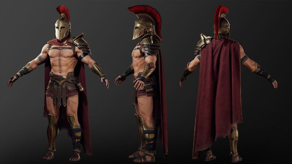 斯巴达勇士古希腊战士角色Unreal游戏素材 Spartan Hoplite - Game ReadyUE5资源,UE游戏素材,虚幻引擎5,unreal资源,unreal游戏素材 - 趣光影 www.aeown.com