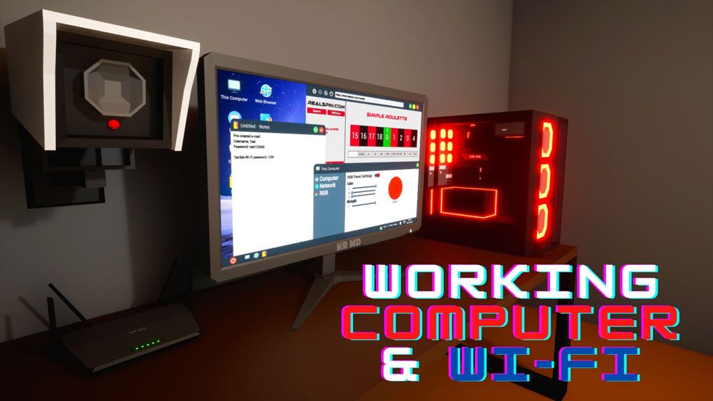 工作计算机电脑和Wi-Fi系统模拟Unreal Engine游戏素材资源 Working Computer &amp; Wi-Fi SystemUE5资源,UE游戏素材,虚幻引擎5,unreal资源,unreal游戏素材 - 趣光影 www.aeown.com