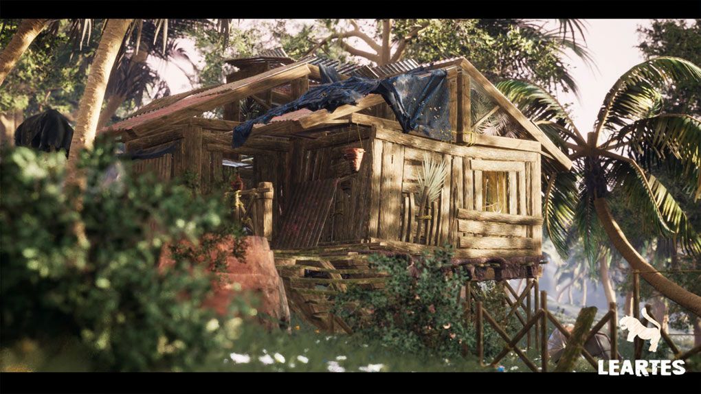 热带岛屿遗弃小屋环境场景Unreal Engine游戏素材资源 Abandoned Hut in Tropical Island, Abandoned (Survival, Apocalyptic, Abandoned)UE5资源,UE游戏素材,虚幻引擎5,unreal资源,unreal游戏素材 - 趣光影 www.aeown.com