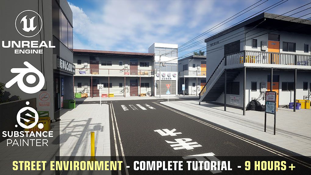 UE5虚幻引擎街道环境场景完整制作流程教程 Créer un environnement urbain dans Unreal Engine 5UE5资源,UE游戏素材,虚幻引擎5,unreal资源,unreal游戏素材 - 趣光影 www.aeown.com