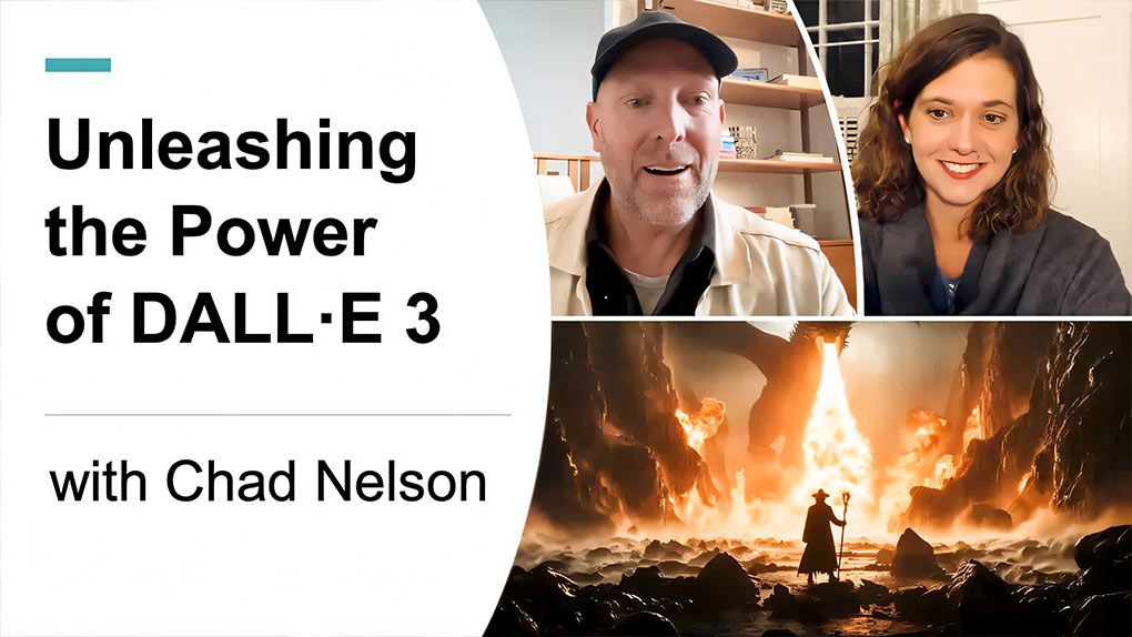 DALL-E 3人工智能创意图像制作核心技术视频教程 中文字幕 Unleashing the Power of DALL-E 3: A Conversation with Creative Director Chad Nelson - 趣光影 www.aeown.com