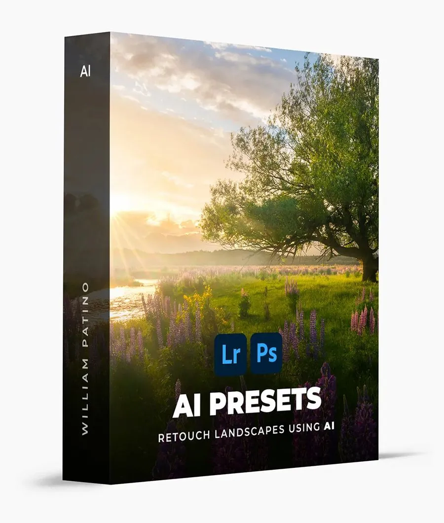 4套风光摄影后期AI人工智能自适应lr预设 William Patino–AI Presets Landscape Edition风光AI预设,LR自适应预设,AI智能LR预设 - 趣光影 www.aeown.com