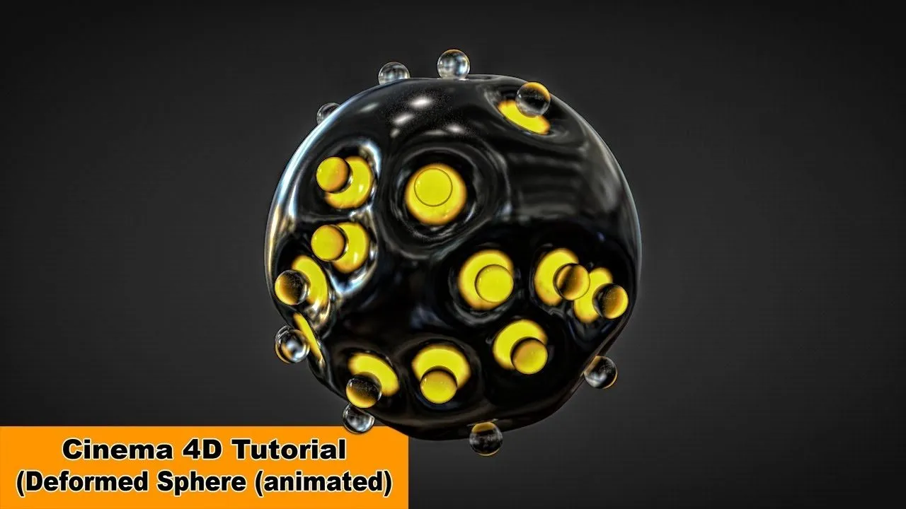 C4D球体变形动画制作视频教程 Animated Deformed Sphere Cinema 4D TutorialC4D入门,C4D基础教程,C4D教程,C4D自学课程,Cinema 4D - 趣光影 www.aeown.com