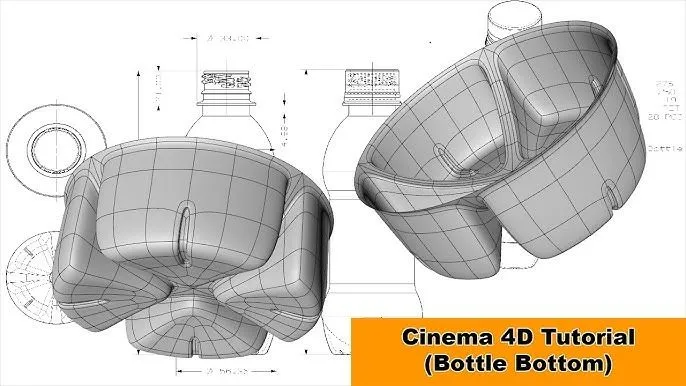 C4D可乐瓶底建模制作视频教程 Bottle Bottom Cinema 4D Tutorial - 趣光影 www.aeown.com