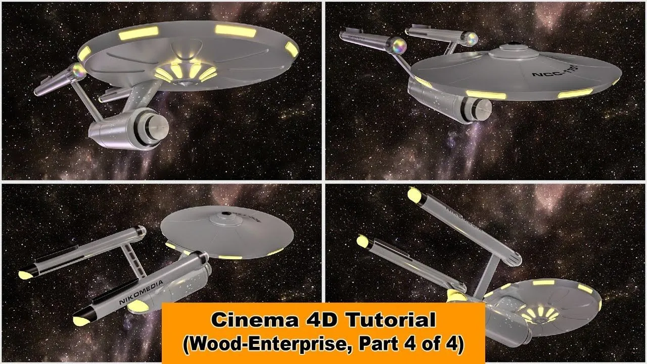 C4D木制飞行器建模材质渲染视频教程 Wood Enterprise Cinema 4D TutorialC4D入门,C4D基础教程,C4D教程,C4D自学课程,Cinema 4D - 趣光影 www.aeown.com