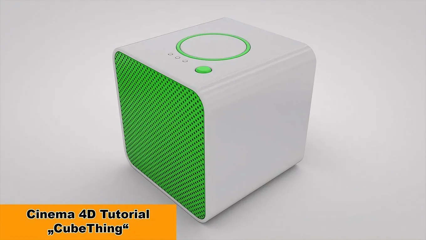 C4D音响建模材质渲染视频教程 CubeThing Cinema 4D Tutorial - 趣光影 www.aeown.com