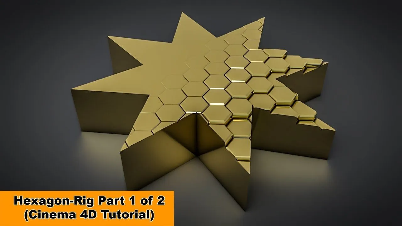 C4D六边形建模动画材质渲染视频教程 Hexagon Rig Cinema 4D TutorialC4D入门,C4D基础教程,C4D教程,C4D自学课程,Cinema 4D - 趣光影 www.aeown.com