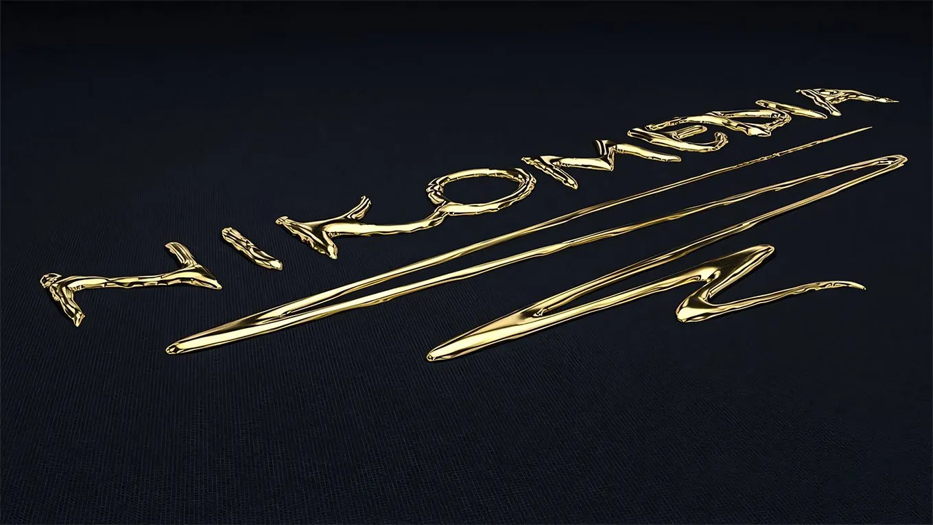 C4D金色液体流动文字建模材质渲染视频教程 Liquid Gold Cinema 4D Tutorial - 趣光影 www.aeown.com