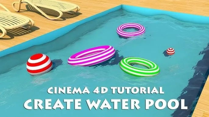 C4D游泳池建模材质渲染视频教程 Create Water Pool Cinema 4D Tutorial - 趣光影 www.aeown.com