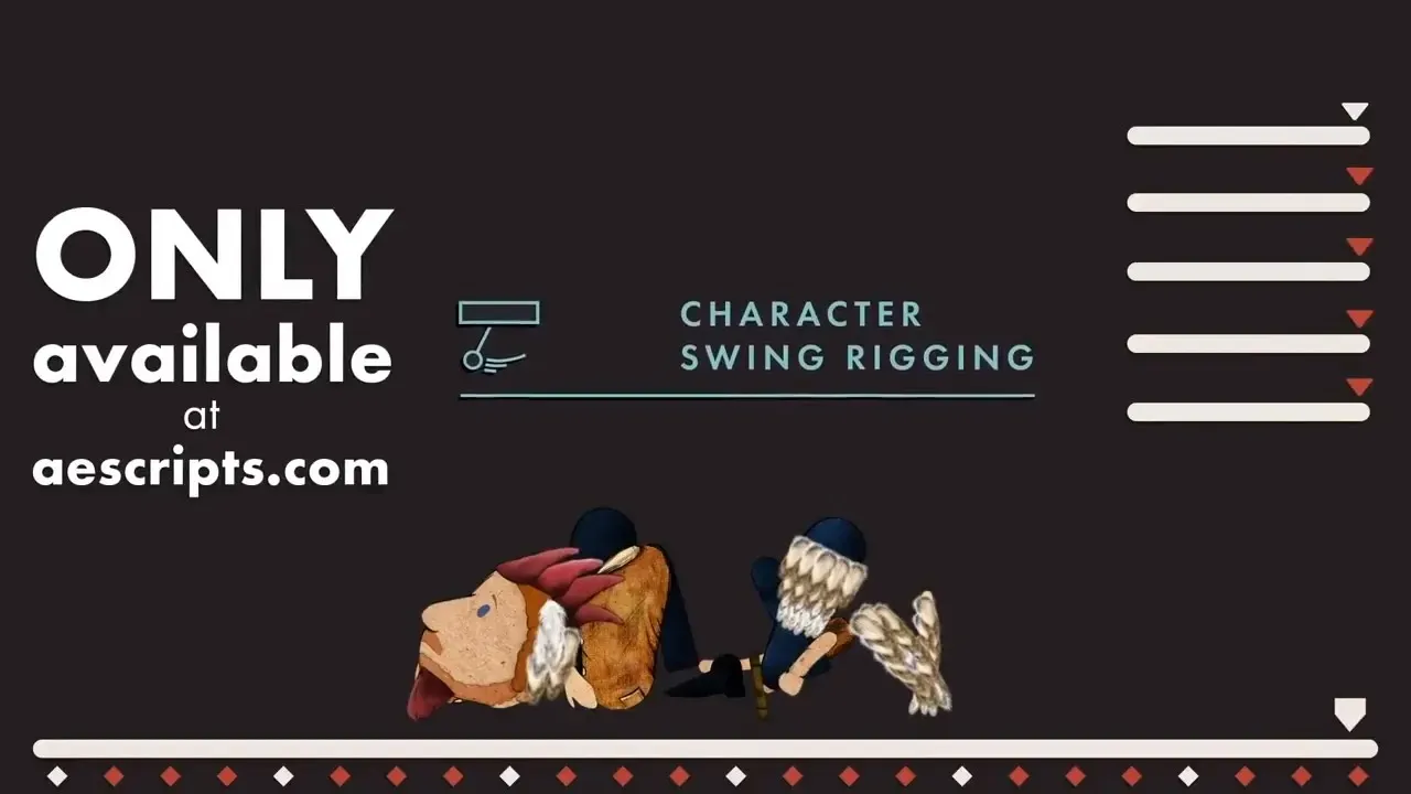 MG卡通人物角色骨骼绑定动画工具AE脚本 Character Swing Rigging v1.5.6 +使用教程AE脚本,MG动画,骨骼绑定 - 趣光影 www.aeown.com