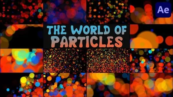 散焦灯光明亮的散景和闪烁效果粒子动画背景AE模板下载 The World of Particles for After EffectsAE模板 - 趣光影 www.aeown.com