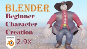 Blender简单角色快速制作入门训练视频教程 中文字幕