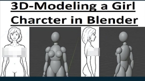 Blender女性角色建模制作基础训练视频教程 3D-Modeling a Female Character in Blender using Spheres