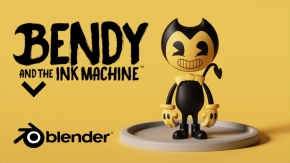 Blender卡通小恶魔般3D游戏角色建模视频教程 Creating A 3D Game Character Bendy | Dino Bandzovic