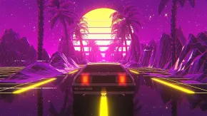 C4D与AE复古风格绚丽卡通渲染动画制作教程 Create A Retro Delorean Loop in Cinema 4D and After Effects