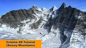 C4D雪山高度贴图创建视频教程 Snowy Mountains and Height-Map Cinema 4D Tutorial