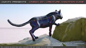 C4D动物动画高级技术训练视频教程 cmiVFX Cinema 4D Creature Animation