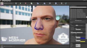 人物角色建模制作编辑器插件Unreal Engine游戏素材资源 Mesh Morpher (Wrapper)