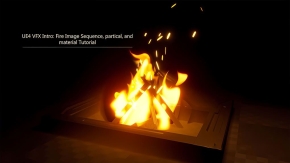 Unreal Engine火焰粒子VFX特效完整制作流程视频教程 Artstation UE4 VFX Intro: Fire Image Sequence, partical and material Tutorial