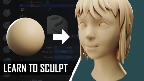 Blender 3.0数字雕刻初学者入门训练视频教程 Your First 3D Sculpt Blender 3. 0