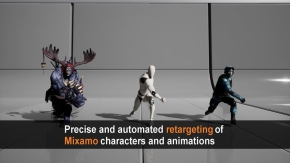 Mixamo动画重定向编辑器插件Unreal Engine游戏素材资源 Mixamo Animation Retargeting