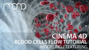 C4D血细胞流动特效动画视频教程 Blood cells flow Cinema 4D Tutorial