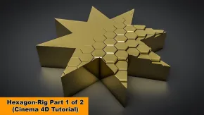 C4D六边形建模动画材质渲染视频教程 Hexagon Rig Cinema 4D Tutorial