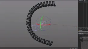 C4D电话弹簧线建模制作视频教程 How to use a railspline Cinema 4D Tutorial