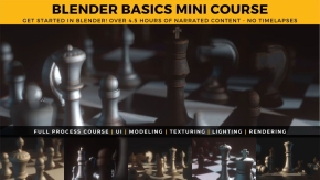 Blender国际象棋与棋盘完整实例制作视频教程