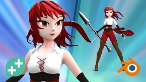 Blender动漫人物建模实例制作训练视频教程 Anime Character Creator: Make 3D Anime Characters in Blender