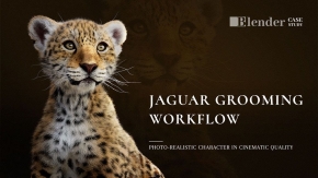 Blender美洲豹动物毛发实例制作视频教程 Jaguar Grooming Workflow