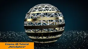 C4D金属镂空球建模材质渲染视频教程 HelixSphere Cinema 4D Tutorial