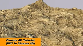 C4D石质山丘建模材质渲染视频教程 RDT Cinema 4D Tutorial