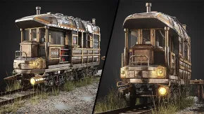 3dsmax逼真火车头建模纹理完整制作工作流程视频教程 Mastering 3D: Modeling, Unwrapping, and Texturing a Train