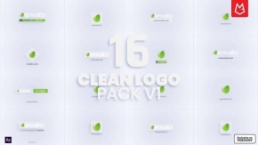 16个简约干净的创意3d标志展示大气艺术品牌LOGO动画-AE模板 Minimal Clean Logo Reveal Pack