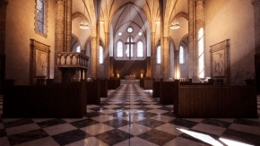 中世纪教堂建筑环境场景Unreal Engine游戏素材资源 Medieval Modular Church (With Interiors)