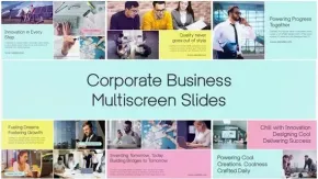 简约多屏企业商务幻灯片品牌活动宣传视频AE模板 Minimal Multiscreen Corporate Business Slideshow