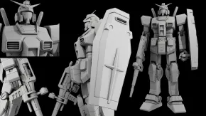 Maya高达机器人建模完整制作流程视频教程 Creating a Gundam Character in Maya 2022